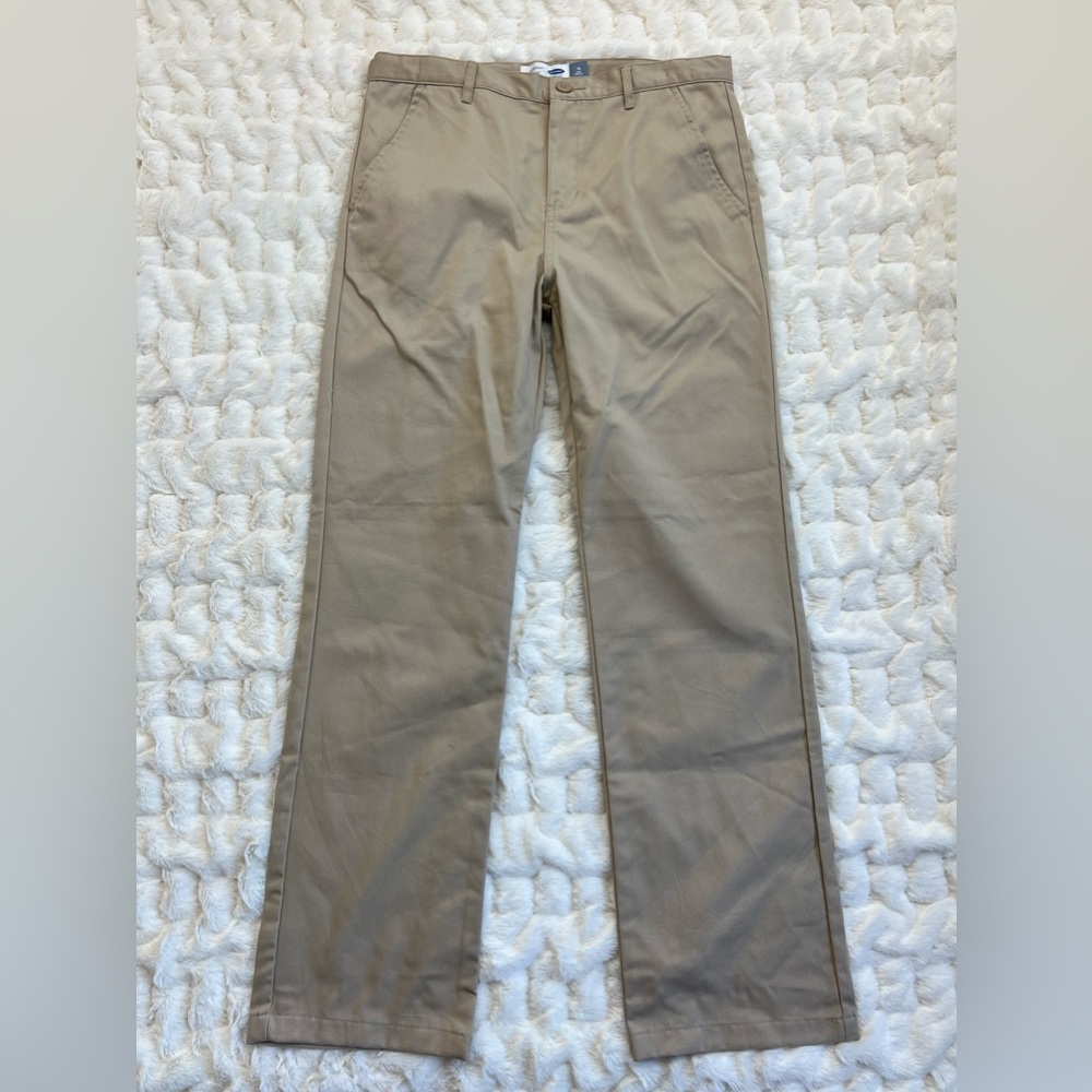 Old Navy Boys Straight Leg Khaki Uniform Pants Size 14 Husky